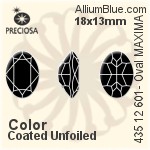 寶仕奧莎 機切橢圓形 MAXIMA 美飾瑪 花式石 (435 12 601) 18x13mm - 顏色 DURA™耐用金屬箔底
