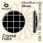 Preciosa プレシオサ MC マシーンカットChessboard Circle ラインストーン (438 11 302) 14mm - クリスタル 裏面Dura™フォイル