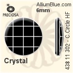 Preciosa プレシオサ MC マシーンカットChessboard Circle Flat-Back Hot-Fix Stone (438 11 302) 6mm - カラー