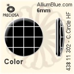 Preciosa MC Chessboard Circle Flat-Back Hot-Fix Stone (438 11 302) 14mm - Crystal Effect