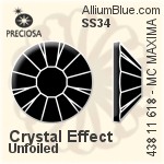 Preciosa MC Chaton Rose MAXIMA Flat-Back Stone (438 11 618) SS48 - Crystal Effect With Dura™ Foiling