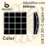 Preciosa MC Chessboard Square Flat-Back Hot-Fix Stone (438 23 301) 12x12mm - Color