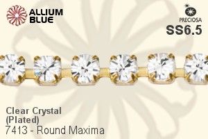 Preciosa Round Maxima Cupchain (7413 0027), Plated, With Stones in PP14 - Clear Crystal - ウインドウを閉じる