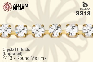 Preciosa Round Maxima Cupchain (7413 3004), Unplated Raw Brass, With Stones in SS18 - Crystal Effects - ウインドウを閉じる