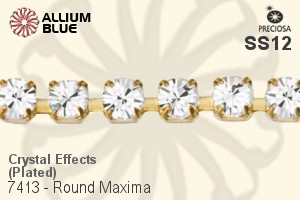 Preciosa Round Maxima Cupchain (7413 3002), Plated, With Stones in PP24 - Crystal Effects - Click Image to Close