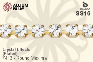 Preciosa Round Maxima Cupchain (7413 0047), Plated, With Stones in SS16 - Crystal Effects