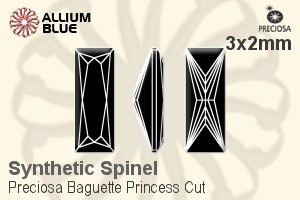 プレシオサ Baguette Princess (BPC) 3x2mm - Synthetic Spinel