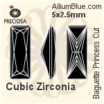 Preciosa Baguette Princess (BPC) 3x2mm - Nanogems