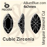 Preciosa Marquise Diamond (MDC) 5x2.5mm - Synthetic Corundum