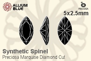 Preciosa Marquise Diamond (MDC) 5x2.5mm - Synthetic Spinel - 關閉視窗 >> 可點擊圖片