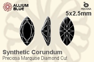 Preciosa Marquise Diamond (MDC) 5x2.5mm - Synthetic Corundum - Haga Click en la Imagen para Cerrar