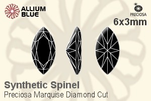 Preciosa Marquise Diamond (MDC) 6x3mm - Synthetic Spinel - 關閉視窗 >> 可點擊圖片