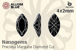 Preciosa Marquise Diamond (MDC) 4x2mm - Nanogems