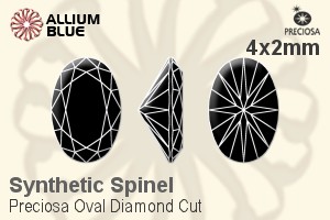 Preciosa Oval Diamond (ODC) 4x2mm - Synthetic Spinel - 关闭视窗 >> 可点击图片