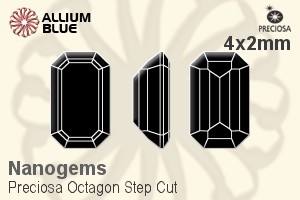 Preciosa Octagon Step (OSC) 4x2mm - Nanogems - Click Image to Close
