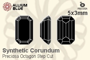 Preciosa Octagon Step (OSC) 5x3mm - Synthetic Corundum