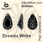 プレシオサ Pear Diamond (PDC) 6x4mm - Synthetic Corundum