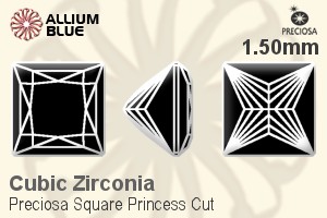 Preciosa Square Princess (SPC) 1.5mm - Cubic Zirconia