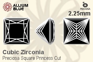 Preciosa Square Princess (SPC) 2.25mm - Cubic Zirconia - Haga Click en la Imagen para Cerrar
