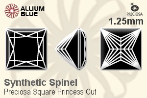 Preciosa Square Princess (SPC) 1.25mm - Synthetic Spinel - Click Image to Close