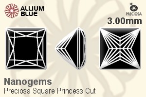 Preciosa Square Princess (SPC) 3mm - Nanogems - Click Image to Close