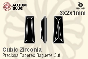 Preciosa Tapered Baguette (TBC) 3x2x1mm - Cubic Zirconia - Haga Click en la Imagen para Cerrar