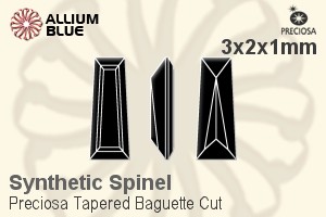 Preciosa Tapered Baguette (TBC) 3x2x1mm - Synthetic Spinel