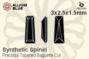 プレシオサ Tapered Baguette (TBC) 3x2.5x1.5mm - Synthetic Spinel - ウインドウを閉じる