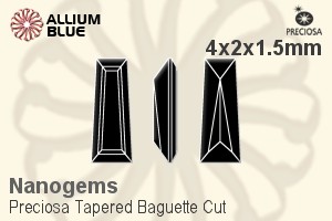 Preciosa Tapered Baguette (TBC) 4x2x1.5mm - Nanogems - 关闭视窗 >> 可点击图片