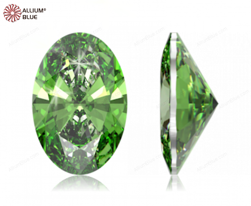 SWAROVSKI GEMS Cubic Zirconia Oval Pure Brilliance Spring Green 8.00x6.00MM normal +/- FQ 0.040