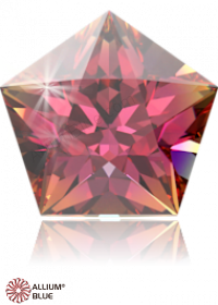 SWAROVSKI GEMS Cubic Zirconia Pentagon Star Red-Orangy Yell.(OM) 6.00x6.00MM normal +/- FQ 0.060