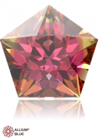 SWAROVSKI GEMS Cubic Zirconia Pentagon Star Red-Orangy Yell.(OM) 5.00x5.00MM normal +/- FQ 0.080