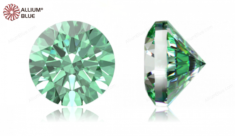 SWAROVSKI GEMS Cubic Zirconia Round Pure Brilliance Fancy Light Green 6.50MM normal +/- FQ 0.060
