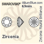 施華洛世奇 Zirconia 圓形 純潔Brilliance 切工 (SGRPBC) 1.1mm - Zirconia