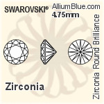 施華洛世奇 Zirconia 圓形 純潔Brilliance 切工 (SGRPBC) 3.4mm - Zirconia