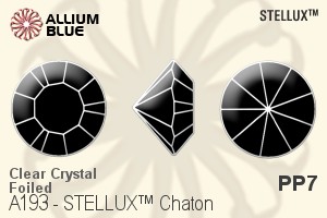 STELLUX™ 鑽石形尖底石 (A193) PP7 - 透明白色 金色水銀底