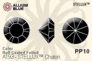STELLUX™ チャトン (A193) PP10 - カラー（ハーフ　コーティング） 裏面ゴールドフォイル - ウインドウを閉じる