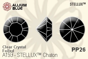 STELLUX Chaton (A193) PP26 - Clear Crystal With Gold Foiling - Click Image to Close