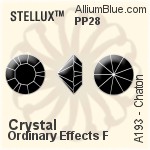 STELLUX Chaton (A193) PP27 - Crystal (Ordinary Effects) With Gold Foiling