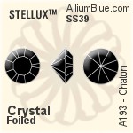 スワロフスキー STELLUX チャトン (A193) PP29 - クリスタル（オーディナリー　エフェクト） ゴールドフォイル