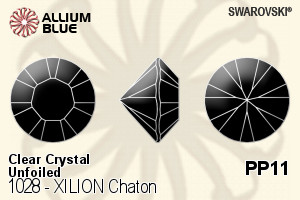 施华洛世奇XILION施亮钻石形尖底石 (1028) PP11 - 透明白色 无水银底