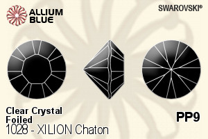 Swarovski XILION Chaton (1028) PP9 - Clear Crystal With Platinum Foiling - Click Image to Close