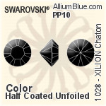 Swarovski XILION Chaton (1028) PP10 - Color (Half Coated) With Platinum Foiling