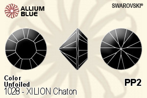 施華洛世奇XILION施亮鑽石形尖底石 (1028) PP2 - 顏色 無水銀底