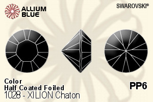 施华洛世奇XILION施亮钻石形尖底石 (1028) PP6 - 颜色（半涂层） 白金水银底 - 关闭视窗 >> 可点击图片