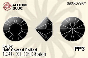 Swarovski XILION Chaton (1028) PP3 - Color (Half Coated) With Platinum Foiling - Haga Click en la Imagen para Cerrar