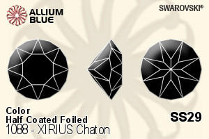 Swarovski XIRIUS Chaton (1088) SS29 - Color (Half Coated) With Platinum Foiling - Click Image to Close