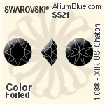 スワロフスキー XIRIUS チャトン (1088) SS29 - カラー（ハーフ　コーティング） 裏面プラチナフォイル