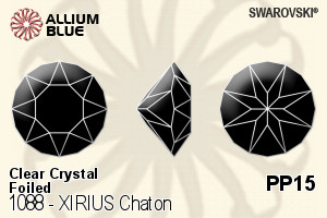 Swarovski XIRIUS Chaton (1088) PP15 - Clear Crystal With Platinum Foiling