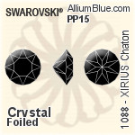 Swarovski XIRIUS Chaton (1088) PP15 - Clear Crystal With Platinum Foiling